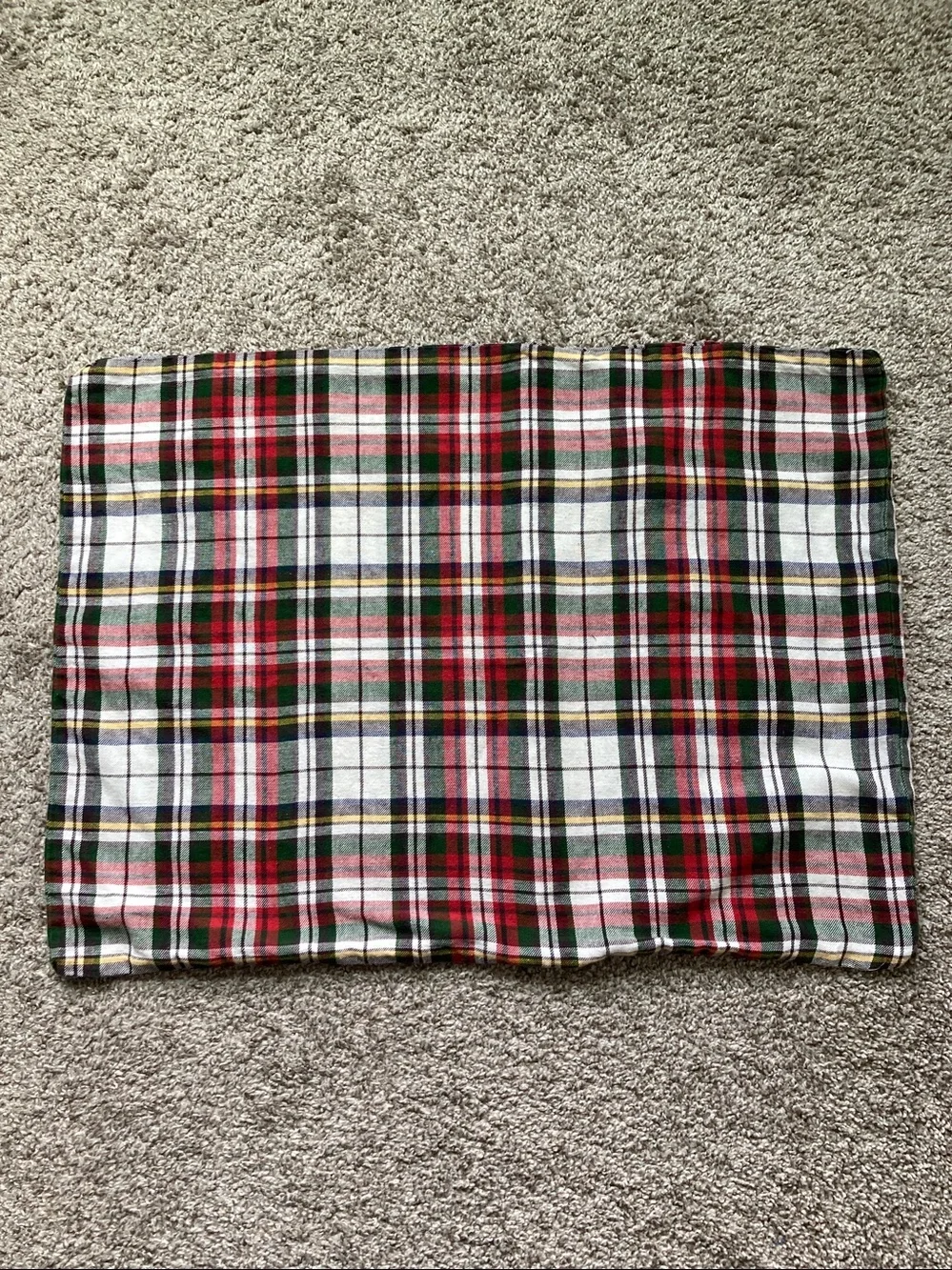 2 Pottery Barn Denver plaid pillow cases covers shams standard cotton linen